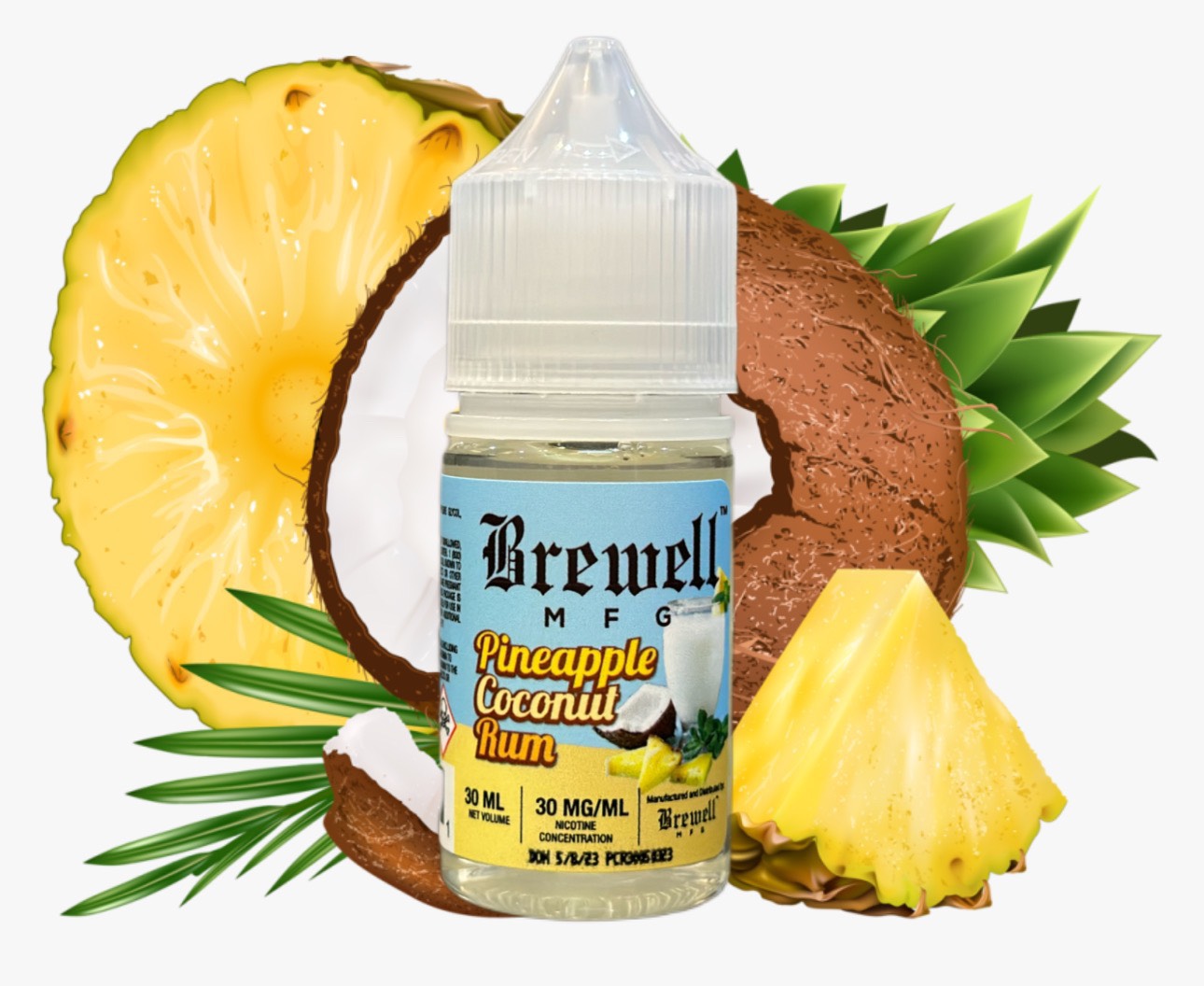 Brewell 30mg Pineapple Coconut Rum - Dứa Dừa Rượu Rum